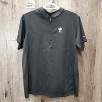 SS Shirt, 1/2 Zip Up, Mesh Sides, tag *new
