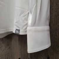 LS Show Sun Shirt, 1/4 Zip up, attached Snap Collar, Mesh Sleeves, tag *new
