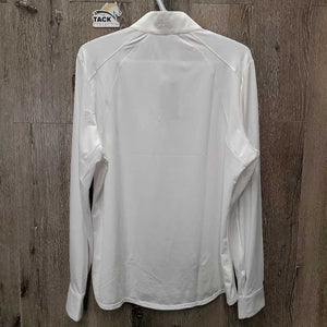 LS Show Sun Shirt, 1/4 Zip up, attached Snap Collar, Mesh Sleeves, tag *new