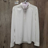 LS Show Sun Shirt, 1/4 Zip up, attached Snap Collar, Mesh Sleeves, tag *new
