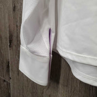 LS Show Sun Shirt, 1/4 Zip up, attached Snap Collar, Mesh Sleeves, tag *new
