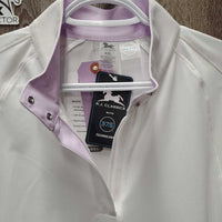 LS Show Sun Shirt, 1/4 Zip up, attached Snap Collar, Mesh Sleeves, tag *new
