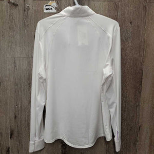 LS Show Sun Shirt, 1/4 Zip up, attached Snap Collar, Mesh Sleeves, tag *new