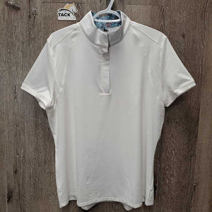 SS Show Sun Shirt, 1/4 Zip up, attached Snap Collar, tag *new