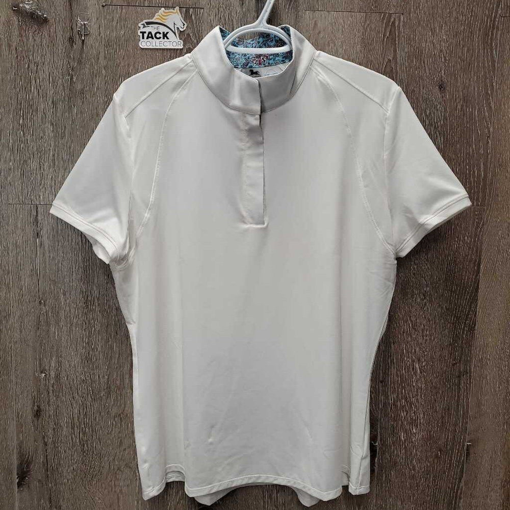 SS Show Sun Shirt, 1/4 Zip up, attached Snap Collar, tag *new