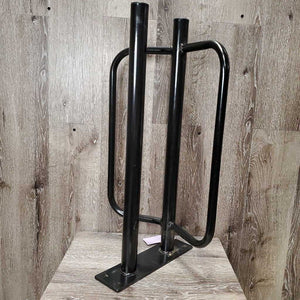 Hvy Wall Mount Metal Western Saddle Rack & Pad Holder *vgc, scratches, dusty, oily, rubs