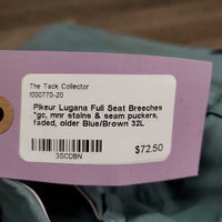 Full Seat Breeches *gc, mnr stains & seam puckers, faded, older