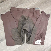 Full Seat Breeches *gc/fair, v.rubbed & pilly, v.puckered knees, seat & leg stains
