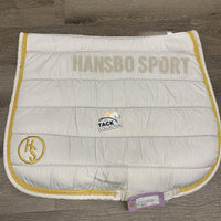 Quilt Dressage Saddle Pad *gc, puckers, stains, mnr hair, snags, mnr dingy, threads, rubs
