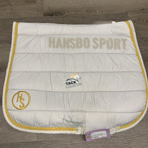 Quilt Dressage Saddle Pad *gc, puckers, stains, mnr hair, snags, mnr dingy, threads, rubs