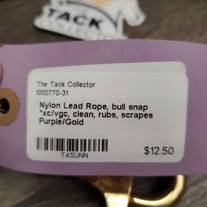 Nylon Lead Rope, bull snap *xc/vgc, clean, rubs, scrapes