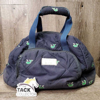 Padded Fleece Lined Helmet Bag "whales" *gc, hair, dirt, stains, older
