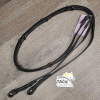 Pr Rubber Web Reins, Finger Stoppers *xc, clean, mnr stains?discolored spots
