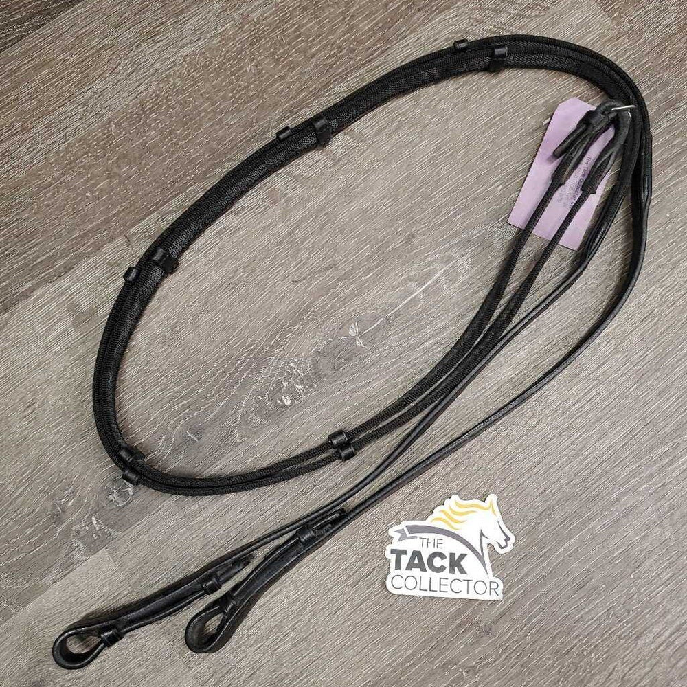 Pr Rubber Web Reins, Finger Stoppers *xc, clean, mnr stains?discolored spots
