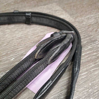 Pr Rubber Web Reins, Finger Stoppers *xc, clean, mnr stains?discolored spots
