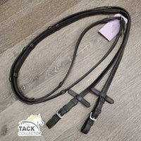Cotton Web Reins, Finger Stoppers, Buckles *gc, dirty, edge rubs, faded, mnr dings?slices