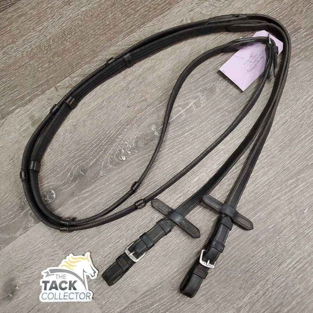 Cotton Web Reins, Finger Stoppers, Buckles *gc, dirty, edge rubs, faded, mnr dings?slices