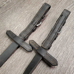 Cotton Web Reins, Finger Stoppers, Buckles *gc, dirty, edge rubs, faded, mnr dings?slices