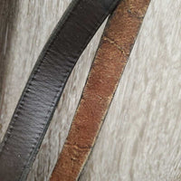 Rsd Leather Bridle Wide Braided Reins *vgc/gc, clean, edge scrapes, dry, stiff, chews, scrapes, mnr undone stitching, faded