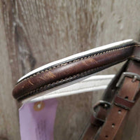 Rsd Leather Bridle Wide Braided Reins *vgc/gc, clean, edge scrapes, dry, stiff, chews, scrapes, mnr undone stitching, faded
