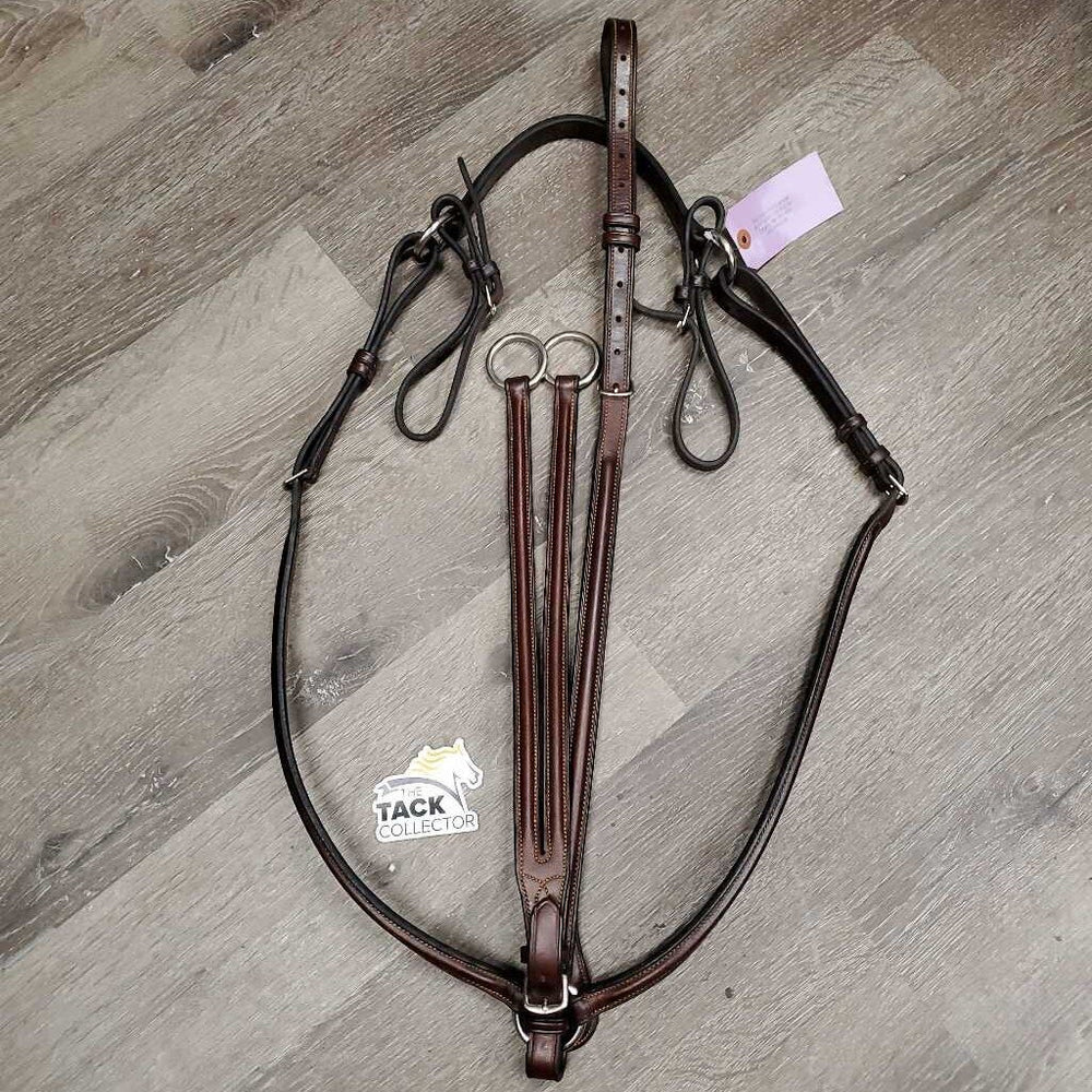 FS Rsd Adjustable Leather Breastplate, Running Martingale *xc/like new, mnr dirt/residue, tight keeper