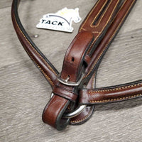 FS Rsd Adjustable Leather Breastplate, Running Martingale *xc/like new, mnr dirt/residue, tight keeper