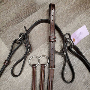 FS Rsd Adjustable Leather Breastplate, Running Martingale *xc/like new, mnr dirt/residue, tight keeper