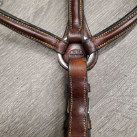 FS Rsd Adjustable Leather Breastplate, Running Martingale *xc/like new, mnr dirt/residue, tight keeper