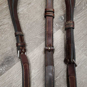 FS Rsd Adjustable Leather Breastplate, Running Martingale *xc/like new, mnr dirt/residue, tight keeper