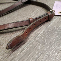 FS Rsd Running Martingale, stopper *vgc, clean & mnr dirt?residue, older, stiff, dry, v.tight keeper, creases
