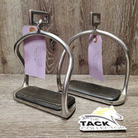 Icelandic Stirrup Irons, grips *gc, dirty, rust spots, mnr scratches
