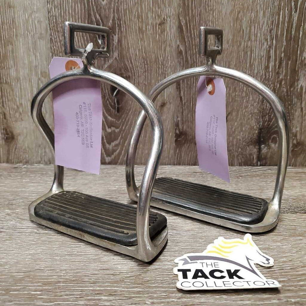Icelandic Stirrup Irons, grips *gc, dirty, rust spots, mnr scratches