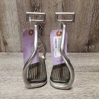 Icelandic Stirrup Irons, grips *gc, dirty, rust spots, mnr scratches
