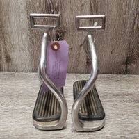 Icelandic Stirrup Irons, grips *gc, dirty, rust spots, mnr scratches
