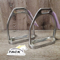 Light Stirrup Irons *NO grips, fair, v.peeted, chipped, peeling, scrapes
