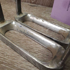 Light Stirrup Irons *NO grips, fair, v.peeted, chipped, peeling, scrapes