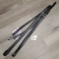 Soft Thick Leather Side Reins *xc/like new, clean, v.mnr scraped edges, older?
