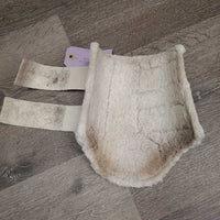Pr Fleece Lined Closed Front Boots *gc, hairy, dirt, stains, v.clumpy, scrapes, thin fleece
