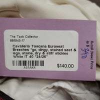 Euroseat Breeches *gc, dingy, stained seat & legs, stains, dry & stiff stickies
