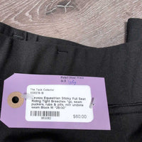Sticky Full Seat Riding Tight Breeches *gc, seam puckers, rubs & pills, mnr undone seam
