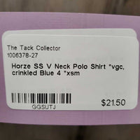 SS V Neck Polo Shirt *vgc, crinkled
