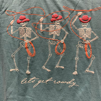 SS Cotton T Shirt "lets get rowdy" ?Glow in the Dark? *gc
