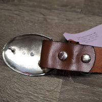 JUNIORS Tooled Leather Western Belt, Buckle *vgc, clean & mnr scuffs
