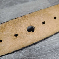 Tooled Western Belt *vgc, enlarged hole, scraped edges, trimmed end, stain
