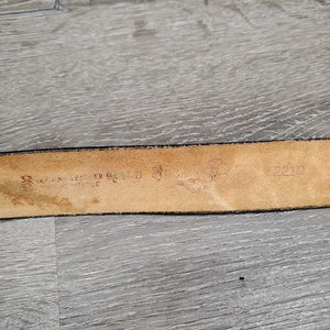 Tooled Western Belt *vgc, enlarged hole, scraped edges, trimmed end, stain