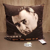 soft light Fleece Pillow "Johnny Cash" *vgc, mnr clumpy