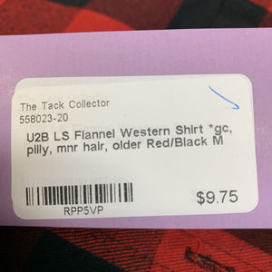 LS Flannel Western Shirt *gc, pilly, mnr hair, older
