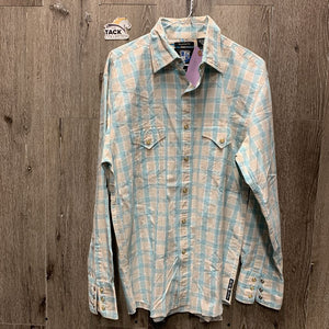 MENS LS Western Shirt, snaps *vgc, crinkled older