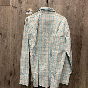 MENS LS Western Shirt, snaps *vgc, crinkled older