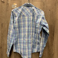 Vintage LS Western Shirt, snaps *gc, puckers, crinkled